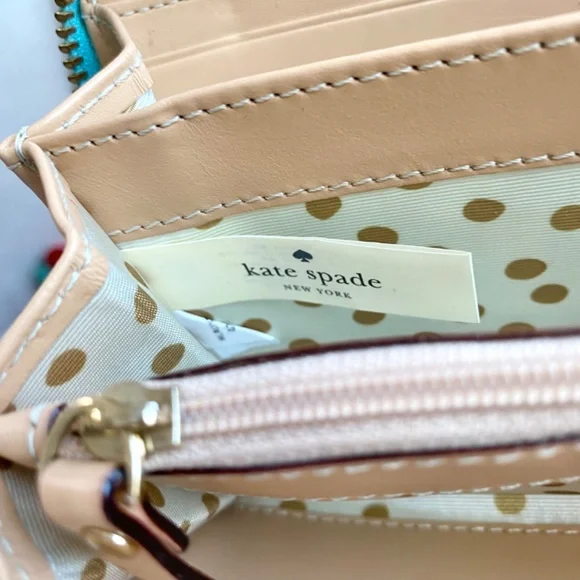 Kate Spade Light Blue Large Zip Around Continental Wallet with Original Tags - Picture 15 of 16